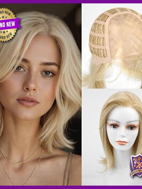 Lace Front Synthetic Wig Heat Resistant Glueless Layered Lob with Bangs main image 5